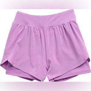 Z by Zella Girls’ Girl Hybrid Woven Bike Shorts. PURPLE SPECTRE. Size L (10-12).